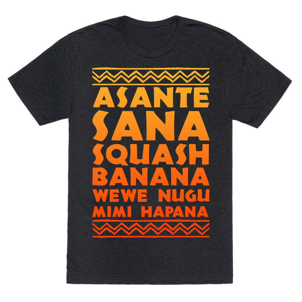 Asante Sana Squash Banana, Wewe Nugu Mimi Hapana Unisex Triblend Tee Hoodie, Sweatshirt | PureTeeCo.com (Image 1)