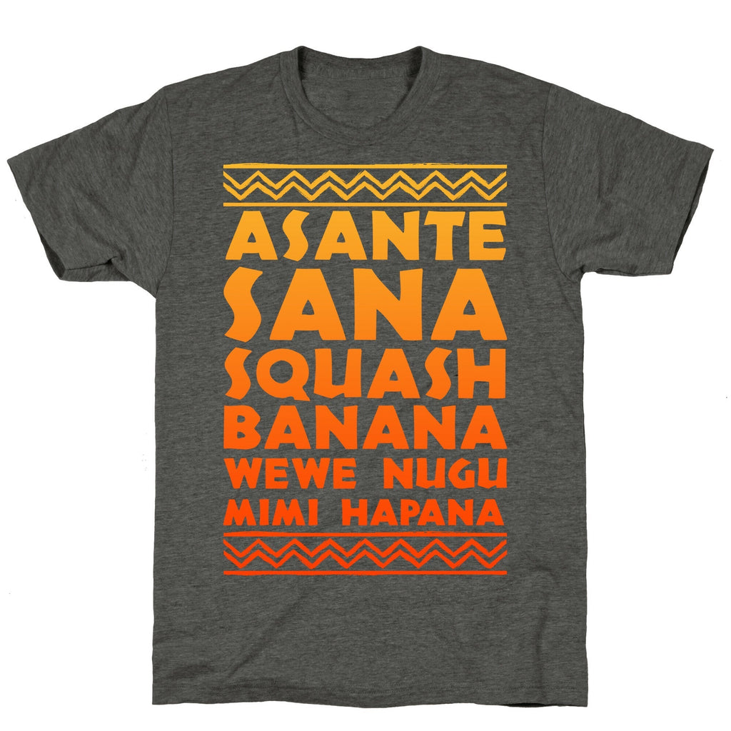Asante Sana Squash Banana, Wewe Nugu Mimi Hapana Unisex Triblend Tee Hoodie, Sweatshirt | PureTeeCo.com (Image 3)