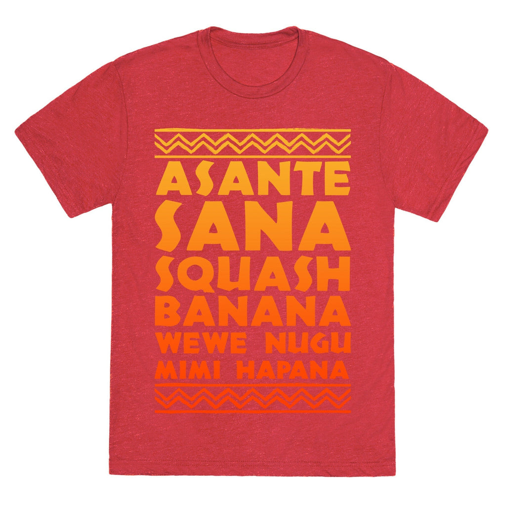 Asante Sana Squash Banana, Wewe Nugu Mimi Hapana Unisex Triblend Tee Hoodie, Sweatshirt | PureTeeCo.com (Image 4)