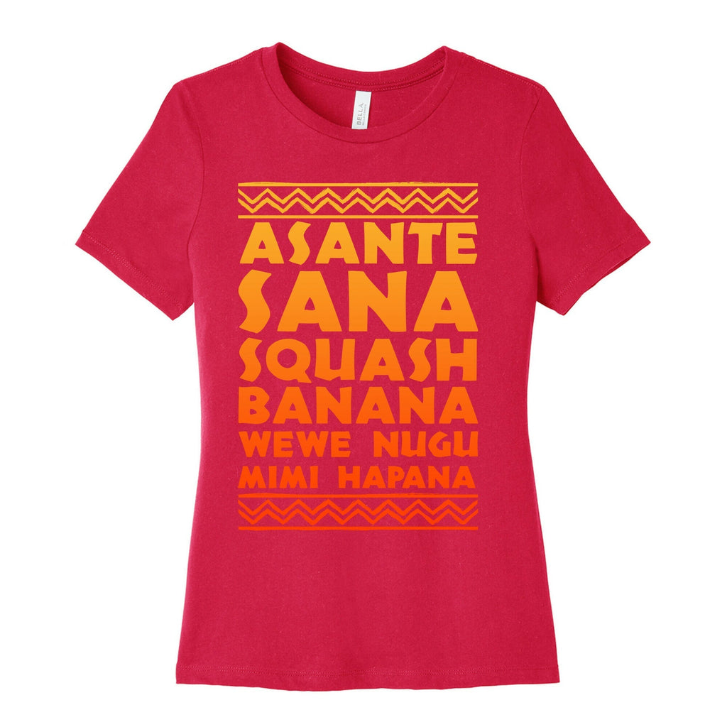Asante Sana Squash Banana, Wewe Nugu Mimi Hapana Women's Cotton Tee Hoodie, Sweatshirt | PureTeeCo.com (Image 2)