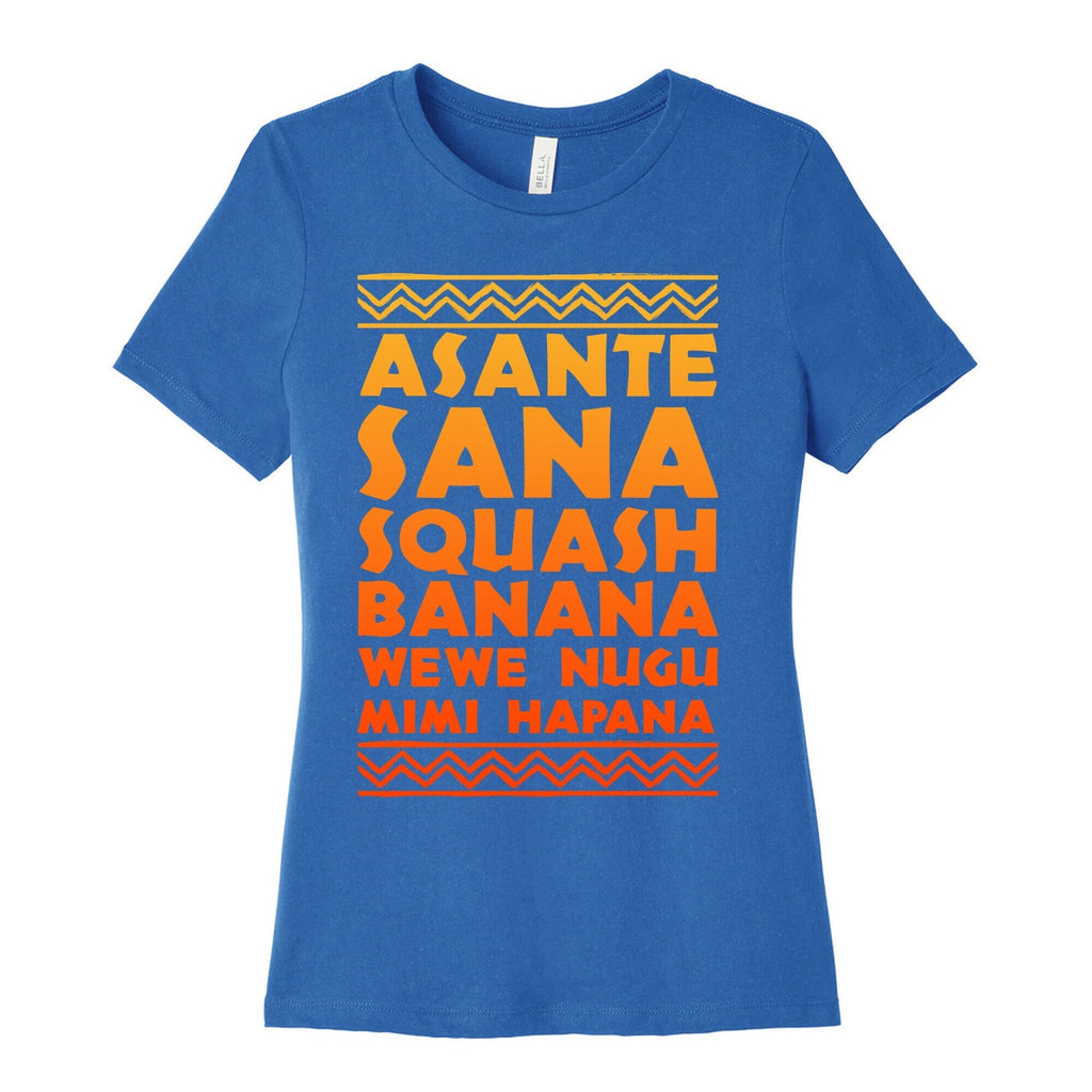 Asante Sana Squash Banana, Wewe Nugu Mimi Hapana Women's Cotton Tee Hoodie, Sweatshirt | PureTeeCo.com (Image 3)