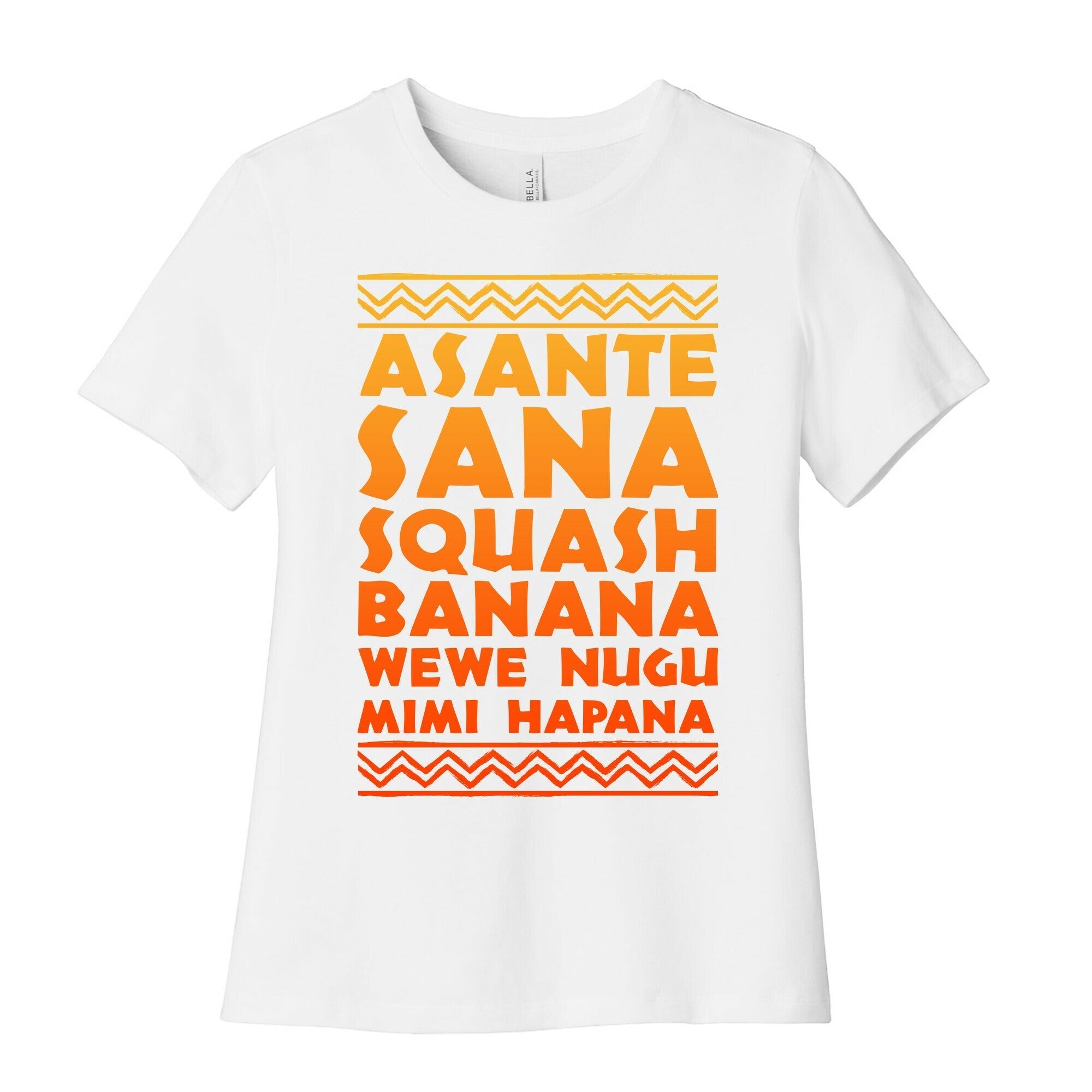 Asante Sana Squash Banana, Wewe Nugu Mimi Hapana Women's Cotton Tee Hoodie, Sweatshirt | PureTeeCo.com (Image 4)