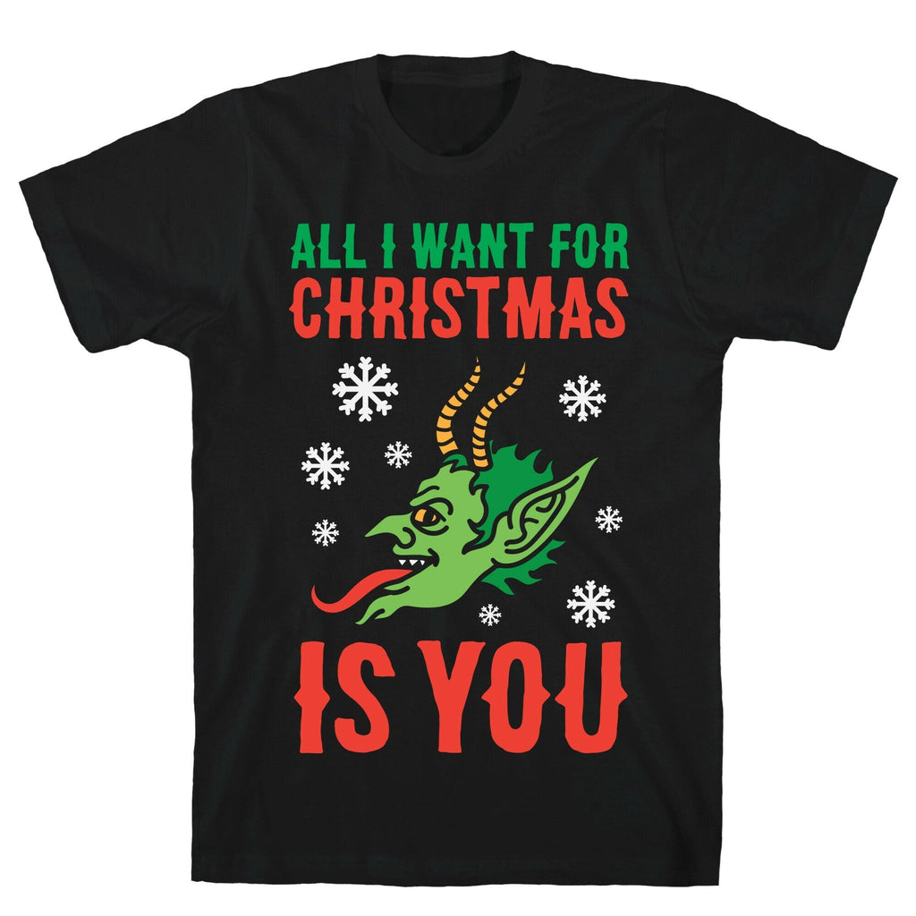 All I Want For Christmas Is You Krampus T-Shirt Hoodie, Sweatshirt | PureTeeCo.com (Image 1)