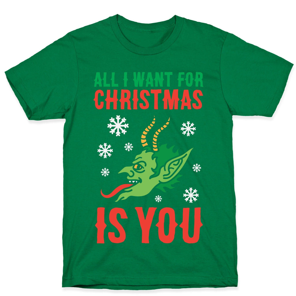 All I Want For Christmas Is You Krampus T-Shirt Hoodie, Sweatshirt | PureTeeCo.com (Image 3)