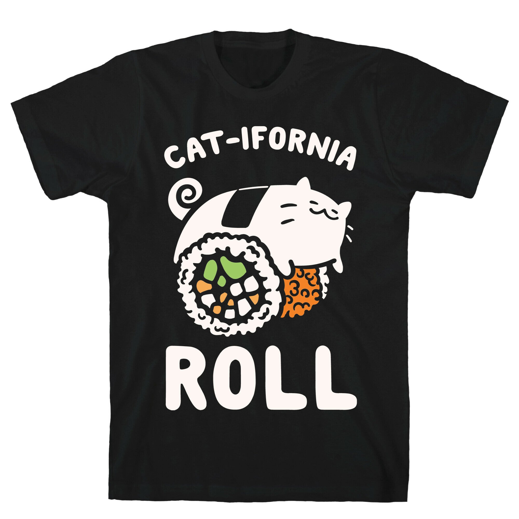 California Cat Roll T-Shirt Hoodie, Sweatshirt | PureTeeCo.com (Image 1)
