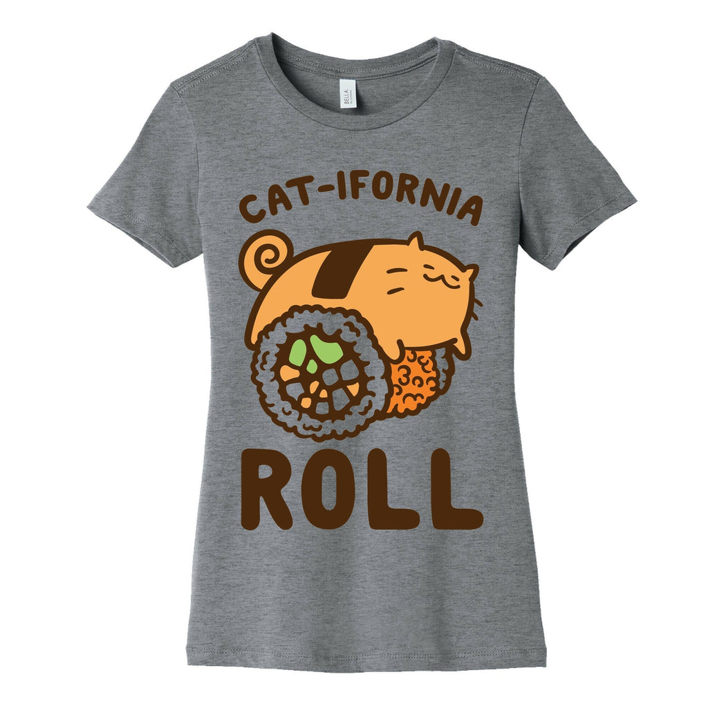 California Cat Roll Women's Cotton Tee Hoodie, Sweatshirt | PureTeeCo.com (Image 2)