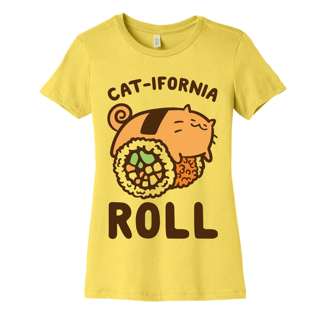 California Cat Roll Women's Cotton Tee Hoodie, Sweatshirt | PureTeeCo.com (Image 3)