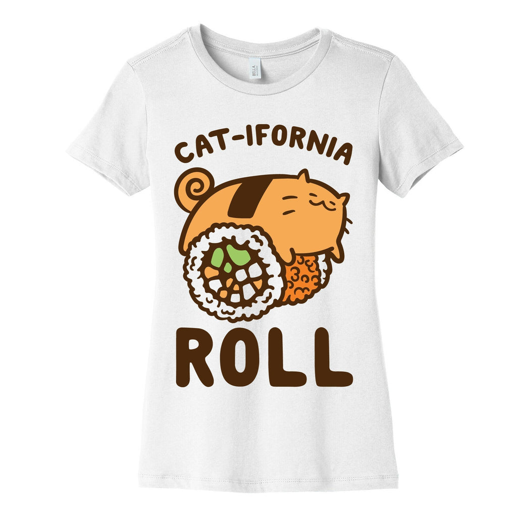 California Cat Roll Women's Cotton Tee Hoodie, Sweatshirt | PureTeeCo.com (Image 4)