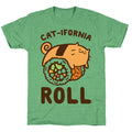 California Cat Roll Unisex Triblend Tee Hoodie, Sweatshirt | PureTeeCo.com (Image 1)