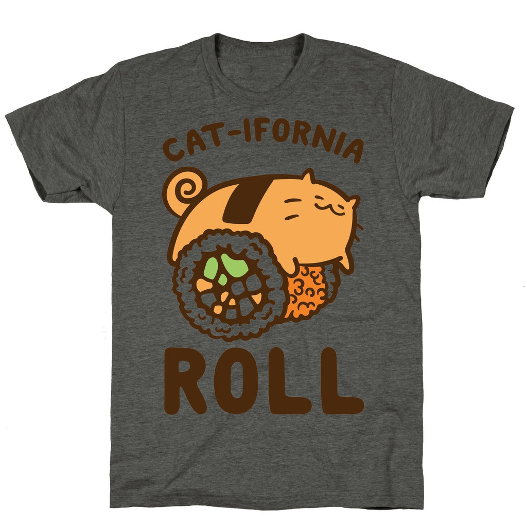 California Cat Roll Unisex Triblend Tee Hoodie, Sweatshirt | PureTeeCo.com (Image 2)