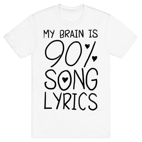90% Song Lyrics T-Shirt Hoodie, Sweatshirt | PureTeeCo.com (Image 2)