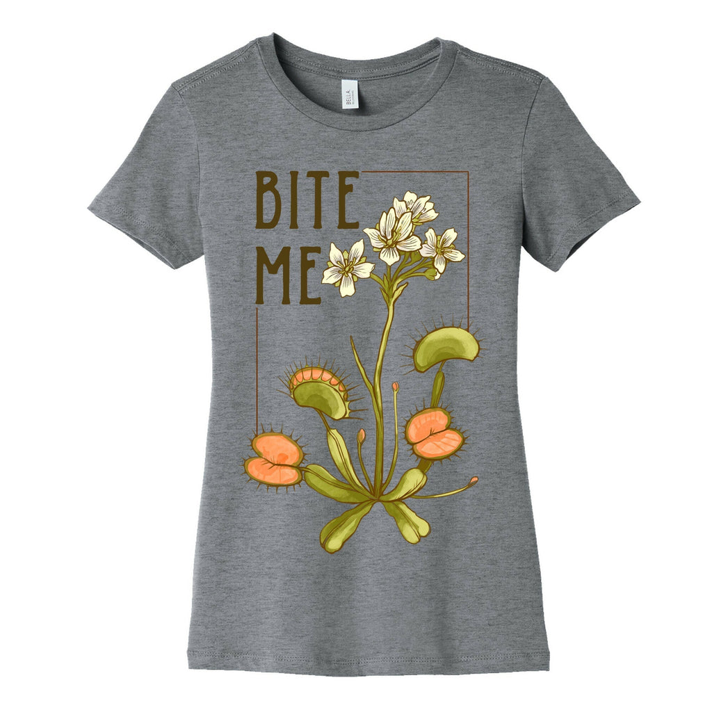 Bite Me Venus Flytrap Women's Cotton Tee Hoodie, Sweatshirt | PureTeeCo.com (Image 2)
