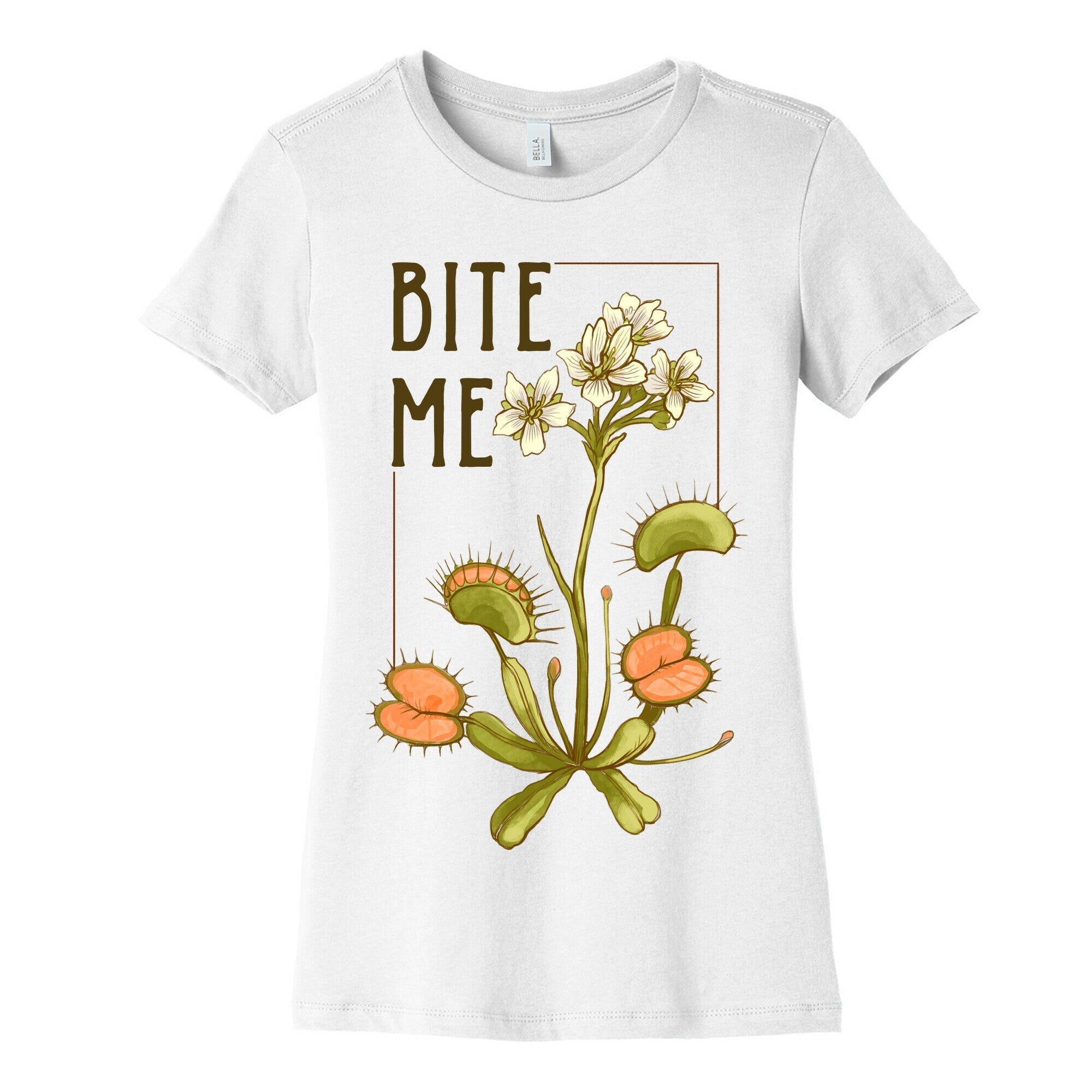 Bite Me Venus Flytrap Women's Cotton Tee Hoodie, Sweatshirt | PureTeeCo.com (Image 4)