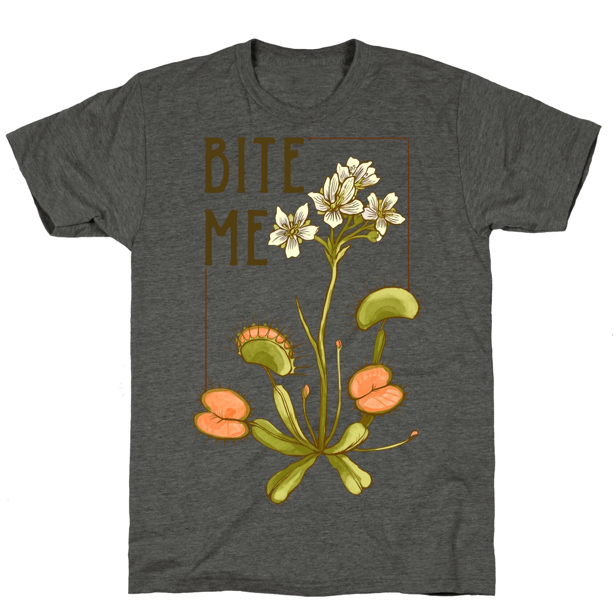 Bite Me Venus Flytrap Unisex Triblend Tee Hoodie, Sweatshirt | PureTeeCo.com (Image 2)