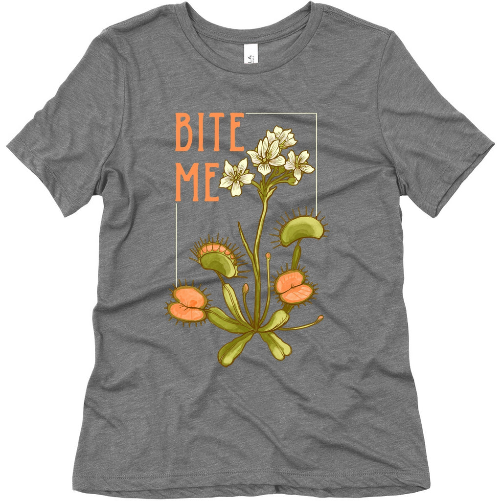 Bite Me Venus Flytrap Women's Triblend Tee Hoodie, Sweatshirt | PureTeeCo.com (Image 4)