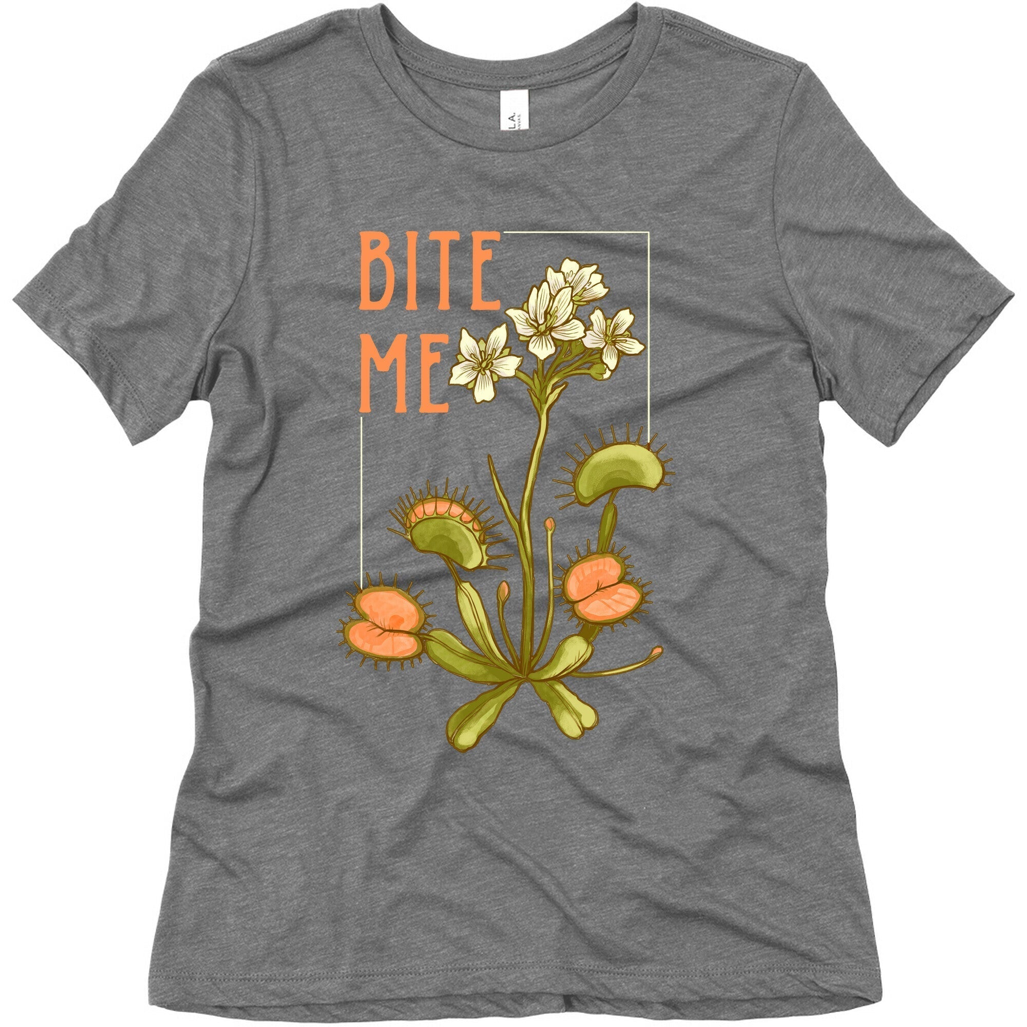 Bite Me Venus Flytrap Women's Triblend Tee Hoodie, Sweatshirt | PureTeeCo.com (Image 4)