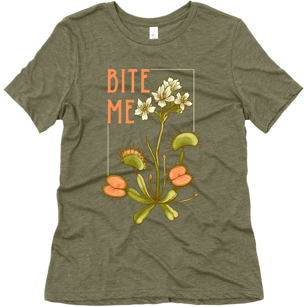 Bite Me Venus Flytrap Women's Triblend Tee Hoodie, Sweatshirt | PureTeeCo.com (Image 5)