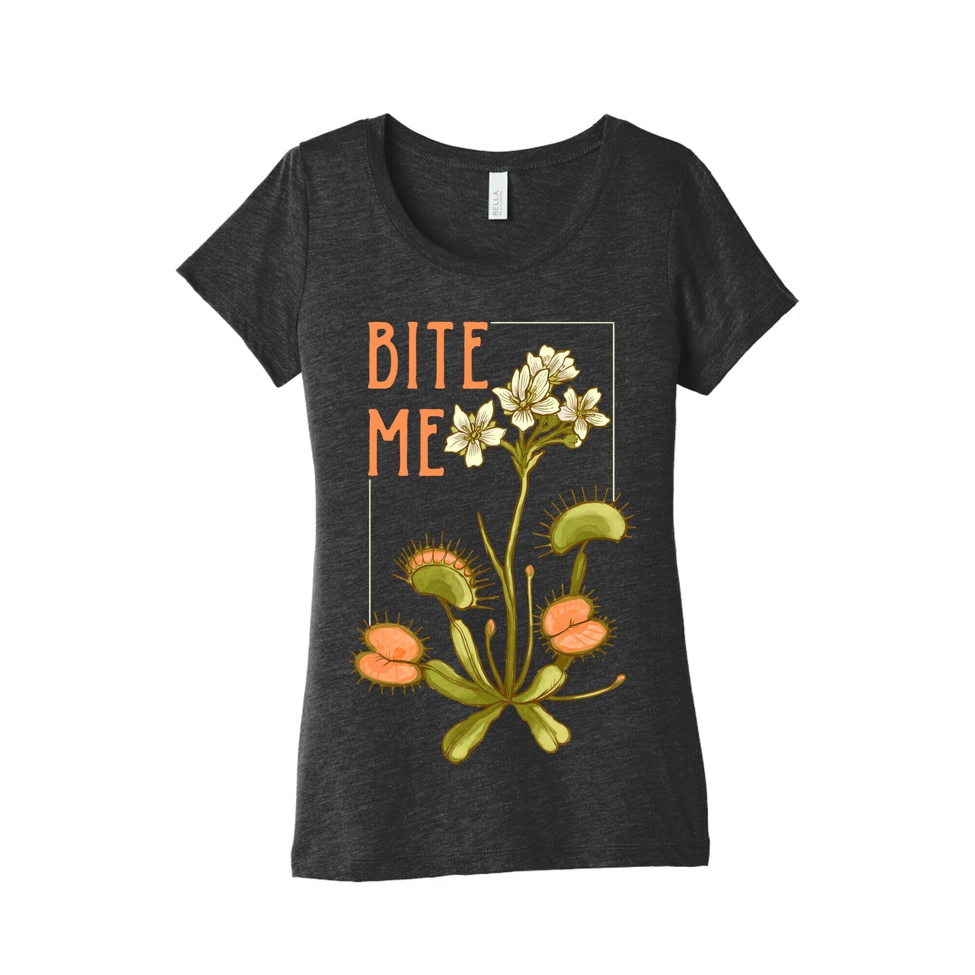 Bite Me Venus Flytrap Women's Triblend Tee Hoodie, Sweatshirt | PureTeeCo.com (Image 2)