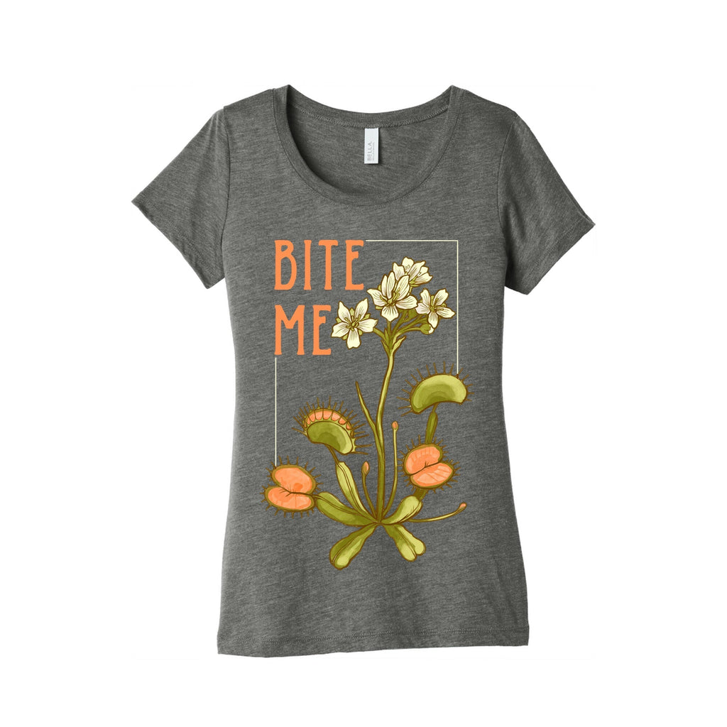 Bite Me Venus Flytrap Women's Triblend Tee Hoodie, Sweatshirt | PureTeeCo.com (Image 3)