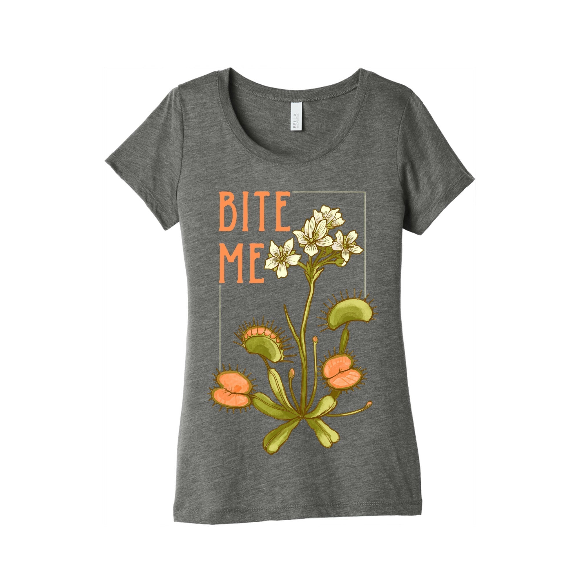 Bite Me Venus Flytrap Women's Triblend Tee Hoodie, Sweatshirt | PureTeeCo.com (Image 3)