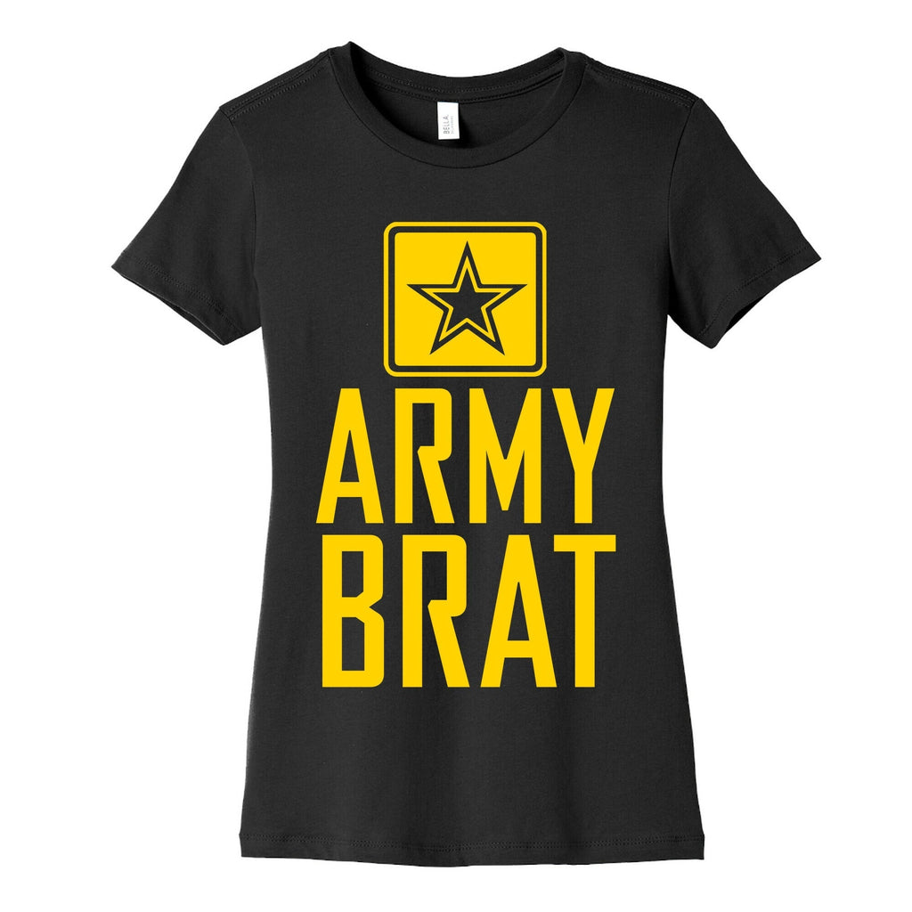 Army Brat Women's Cotton Tee Hoodie, Sweatshirt | PureTeeCo.com (Image 5)