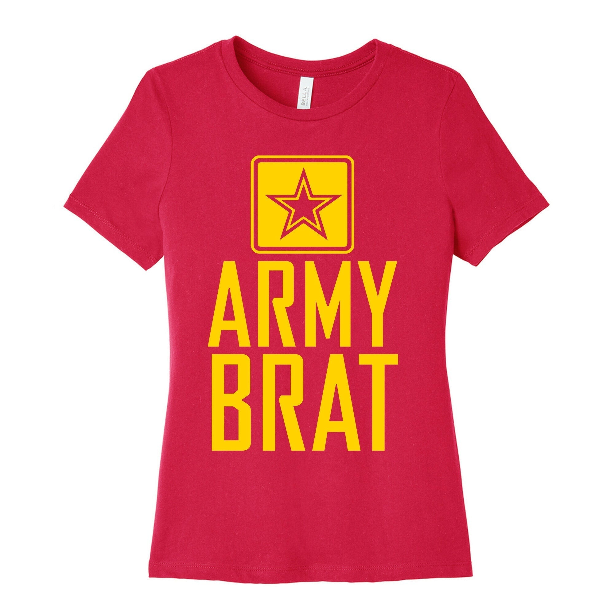 Army Brat Women's Cotton Tee Hoodie, Sweatshirt | PureTeeCo.com (Image 2)