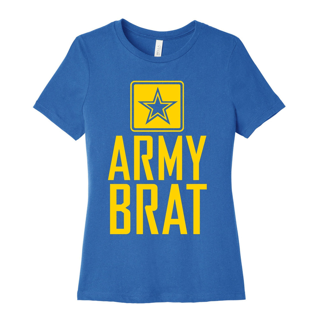 Army Brat Women's Cotton Tee Hoodie, Sweatshirt | PureTeeCo.com (Image 3)