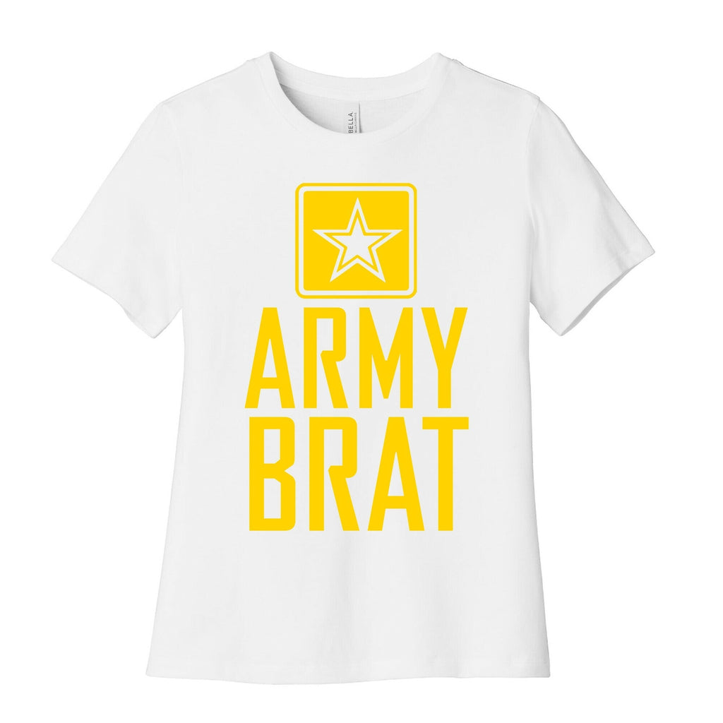 Army Brat Women's Cotton Tee Hoodie, Sweatshirt | PureTeeCo.com (Image 4)