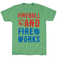 Fireball and Fire Works  Unisex Triblend Tee Hoodie, Sweatshirt | PureTeeCo.com (Image 1)