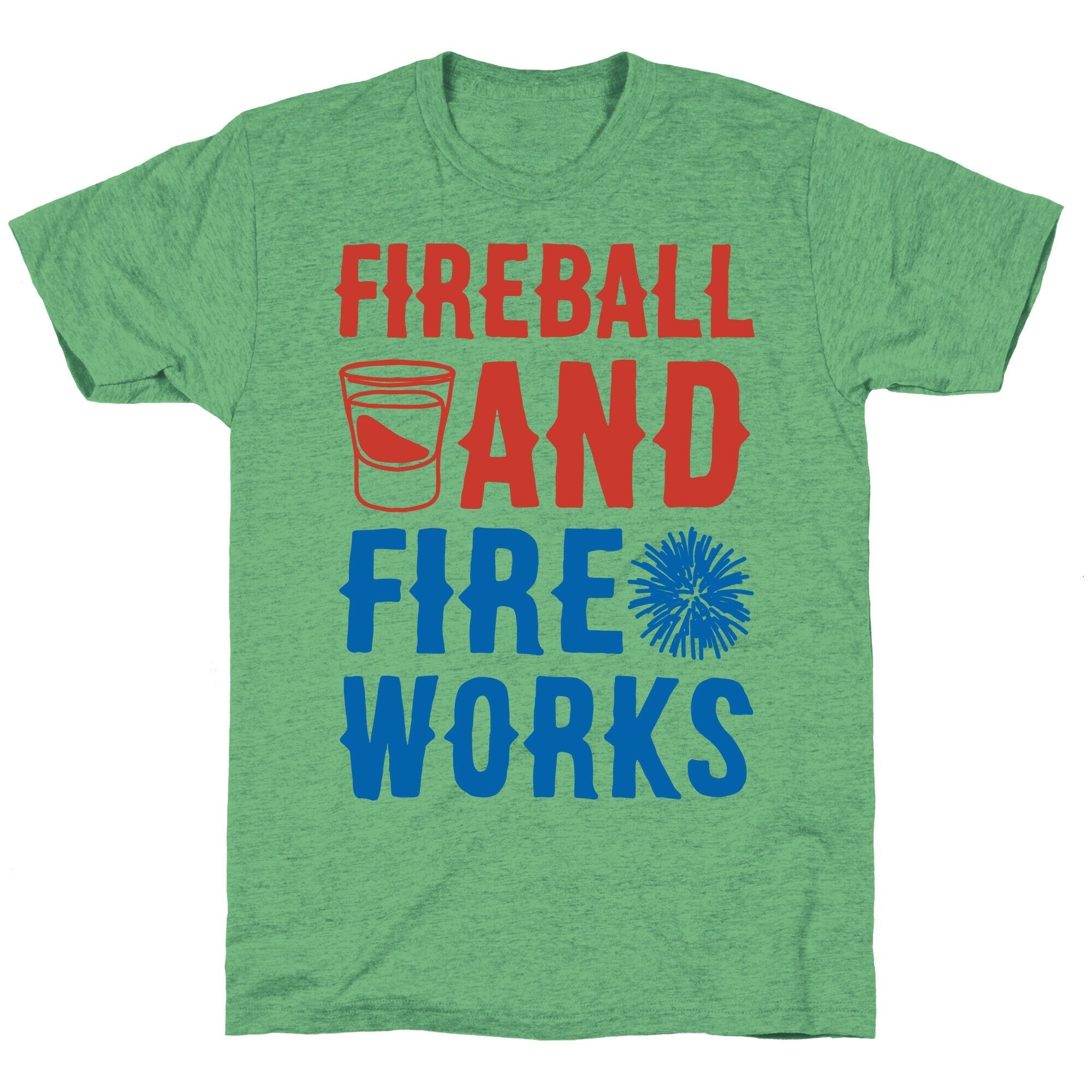 Fireball and Fire Works  Unisex Triblend Tee Hoodie, Sweatshirt | PureTeeCo.com (Image 1)