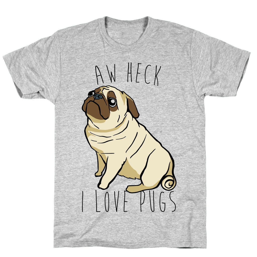 Aw Heck I Love Pugs T-Shirt Hoodie, Sweatshirt | PureTeeCo.com (Image 3)