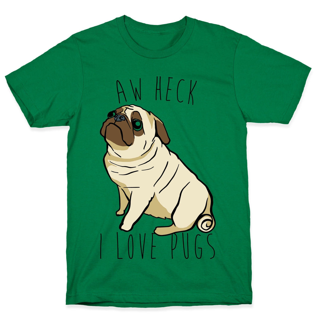 Aw Heck I Love Pugs T-Shirt Hoodie, Sweatshirt | PureTeeCo.com (Image 4)