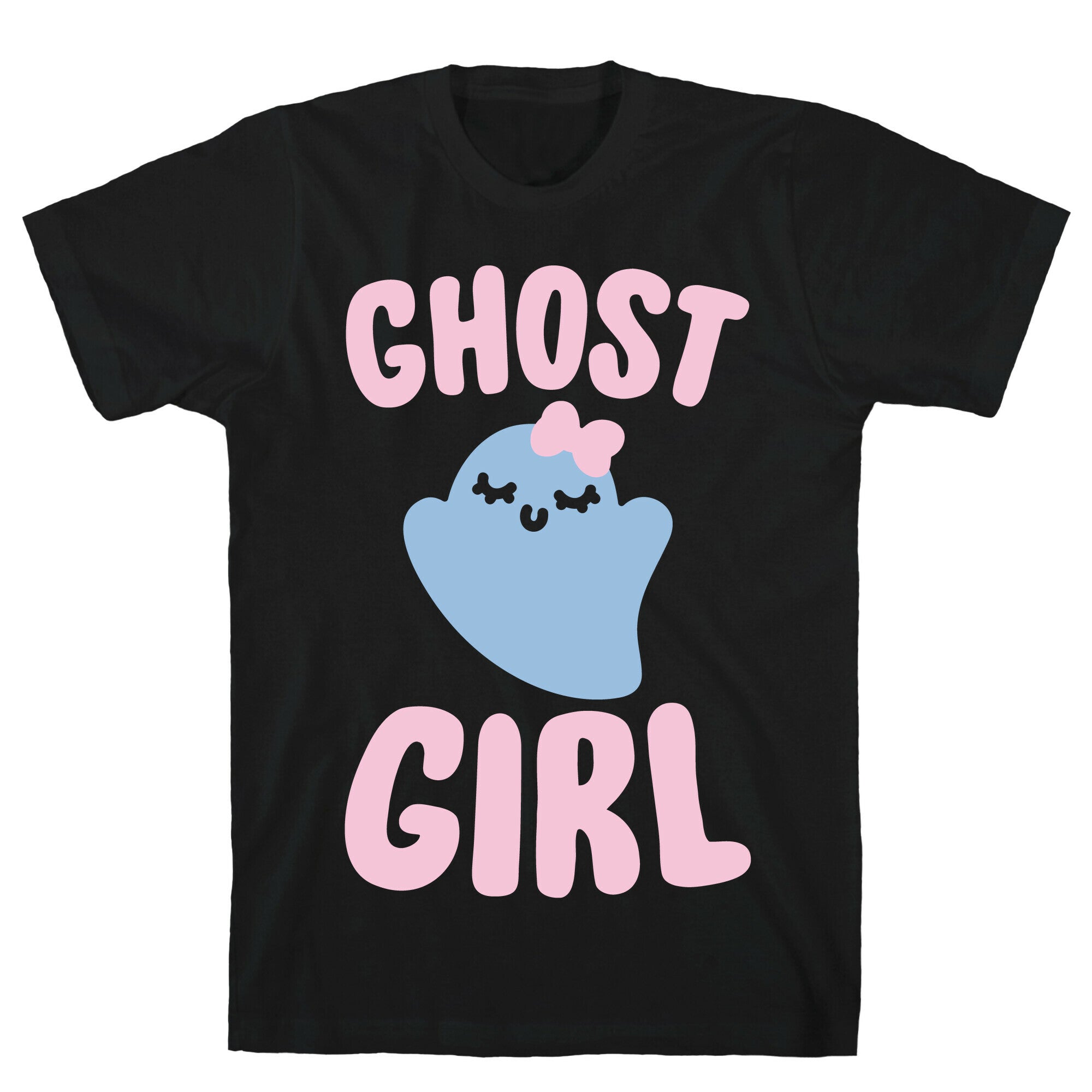Ghost Girl White Print T-Shirt Hoodie, Sweatshirt | PureTeeCo.com (Image 1)