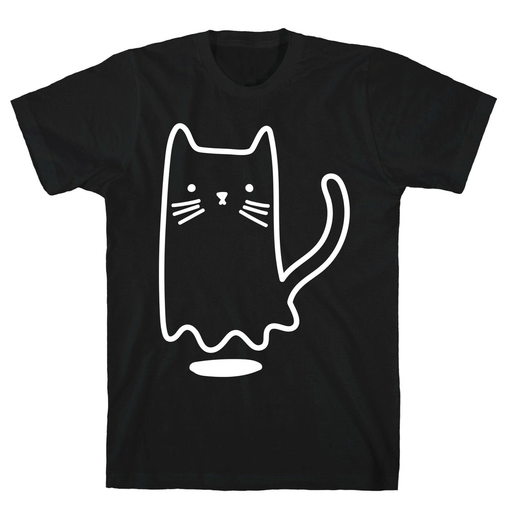 Ghost Cat (White) T-Shirt Hoodie, Sweatshirt | PureTeeCo.com (Image 1)