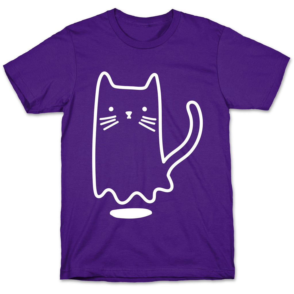 Ghost Cat (White) T-Shirt Hoodie, Sweatshirt | PureTeeCo.com (Image 5)