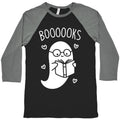 Boooooks (White) Baseball Tee Hoodie, Sweatshirt | PureTeeCo.com (Image 1)