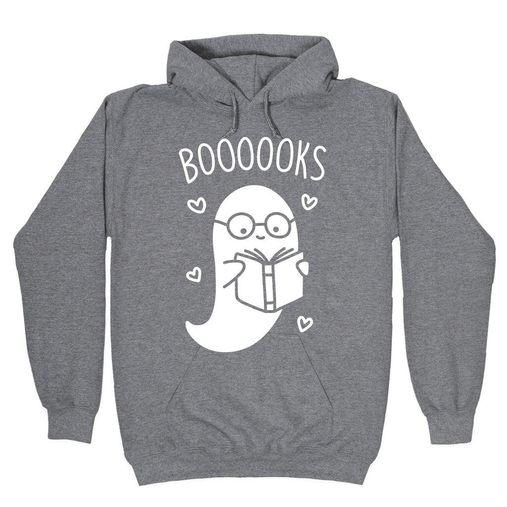 Boooooks (White) Hoodie T-Shirts, Sweatshirt | PureTeeCo.com (Image 1)