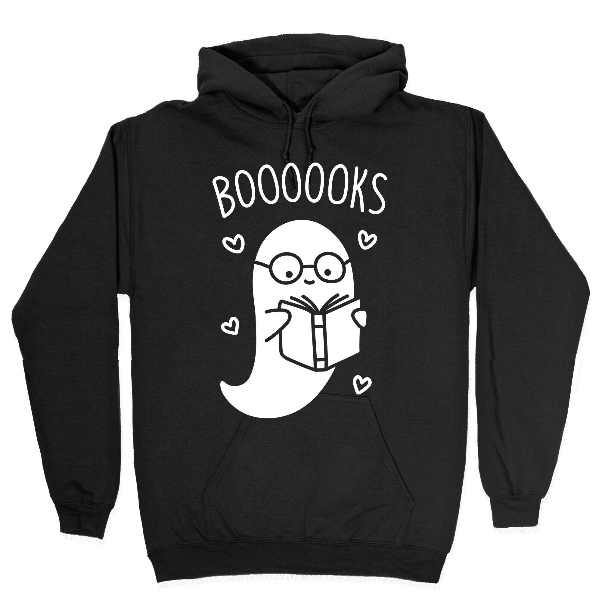 Boooooks (White) Hoodie T-Shirts, Sweatshirt | PureTeeCo.com (Image 2)