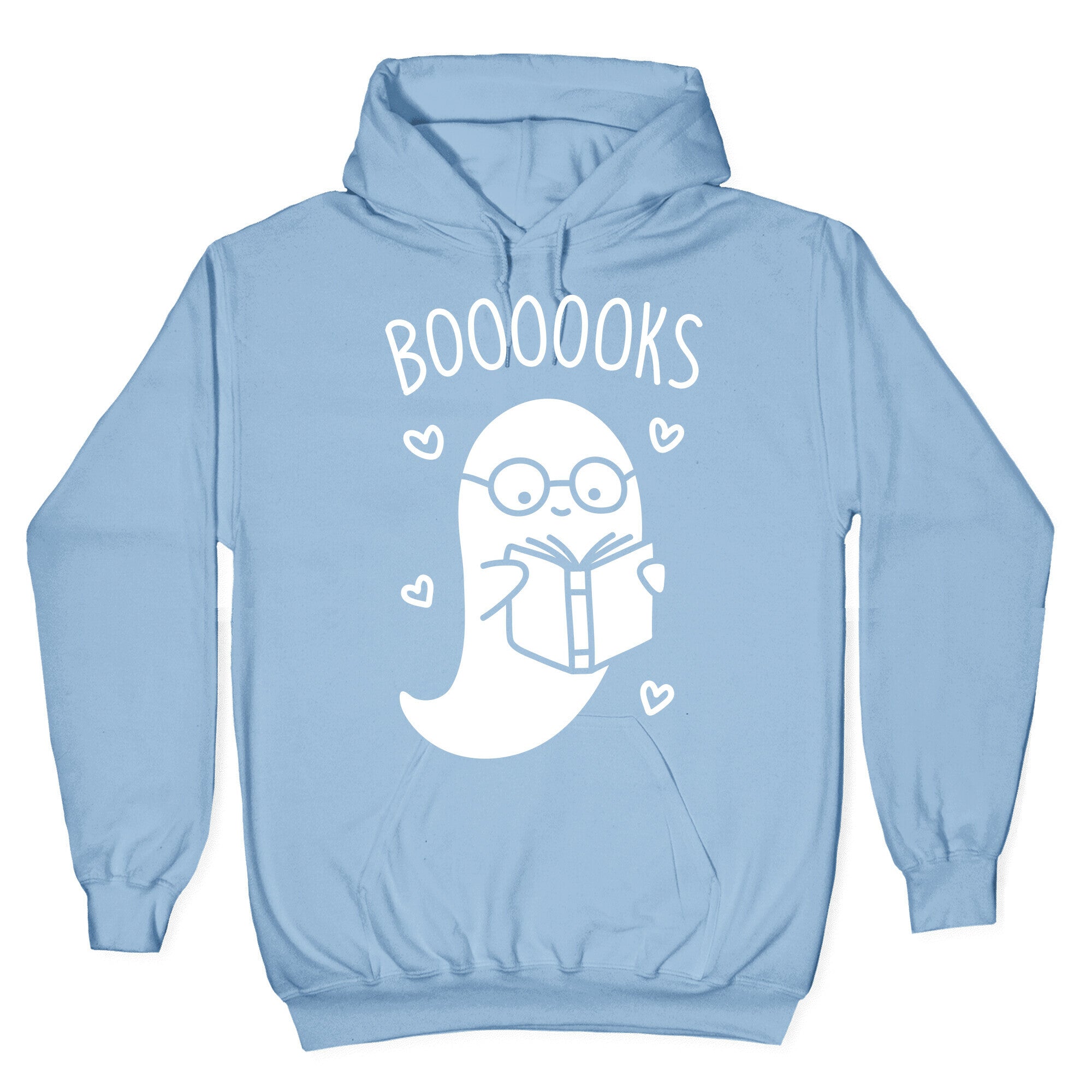 Boooooks (White) Hoodie T-Shirts, Sweatshirt | PureTeeCo.com (Image 4)