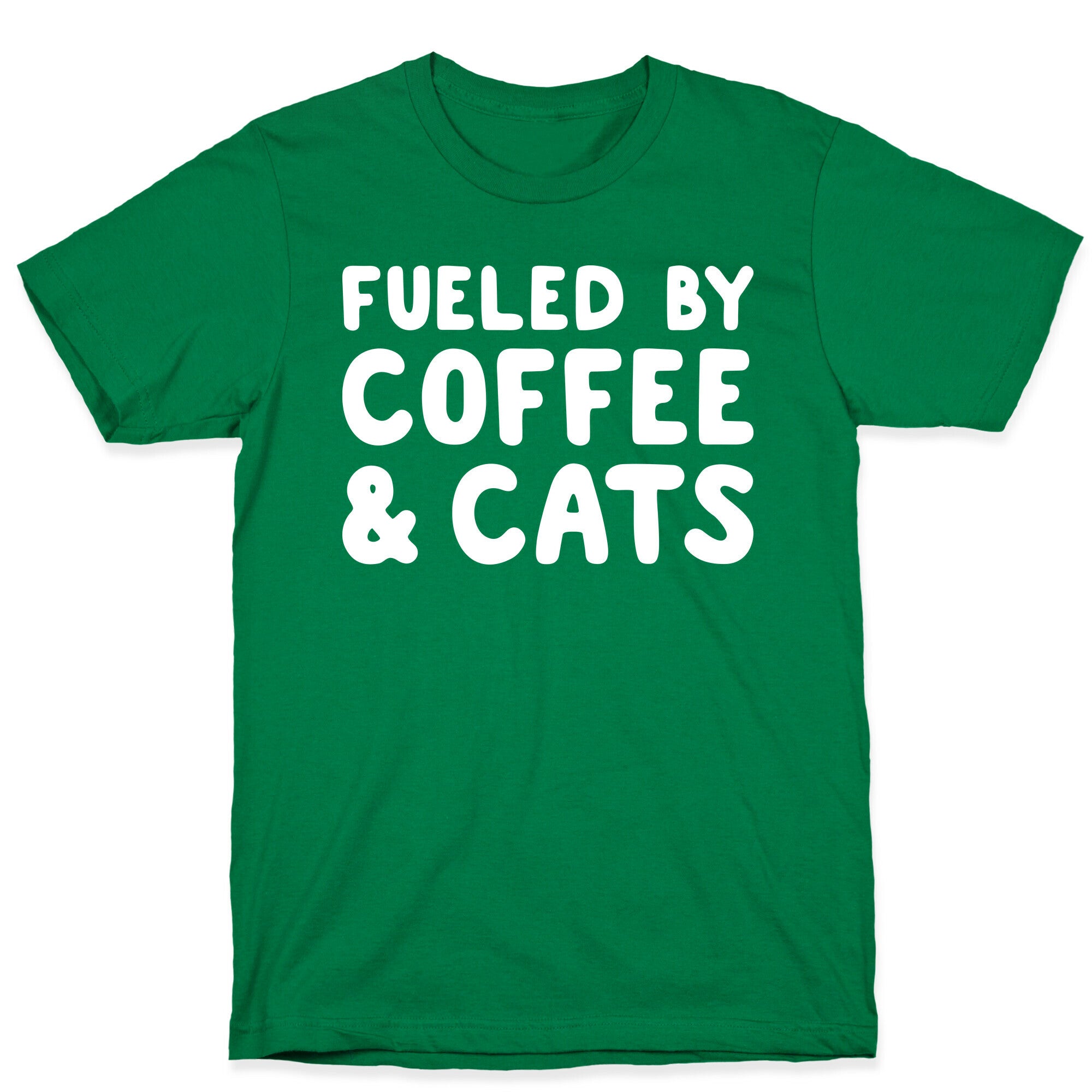 Fueled By Coffee And Cats T-Shirt Hoodie, Sweatshirt | PureTeeCo.com (Image 3)
