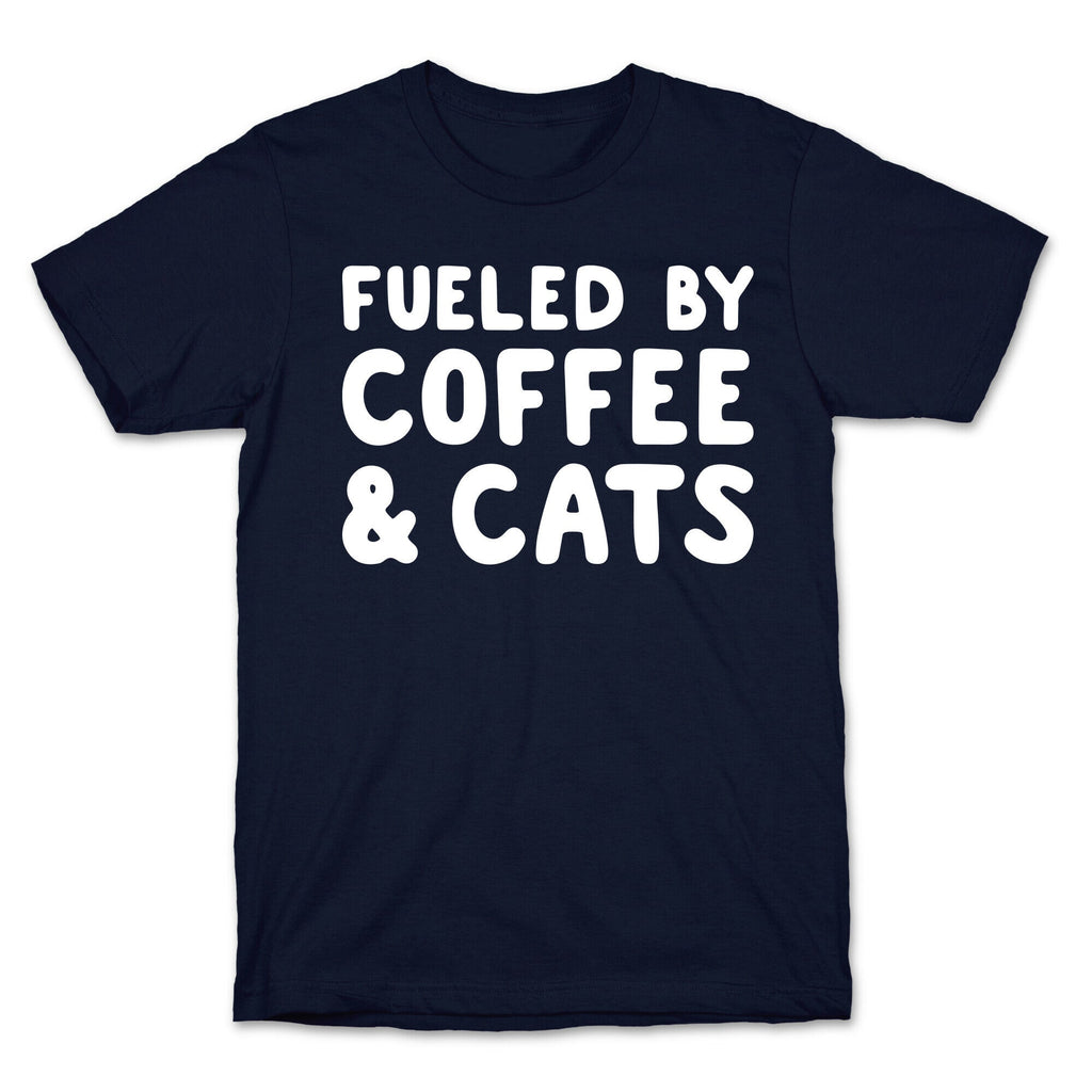 Fueled By Coffee And Cats T-Shirt Hoodie, Sweatshirt | PureTeeCo.com (Image 4)
