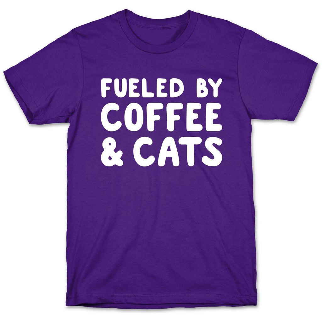 Fueled By Coffee And Cats T-Shirt Hoodie, Sweatshirt | PureTeeCo.com (Image 5)