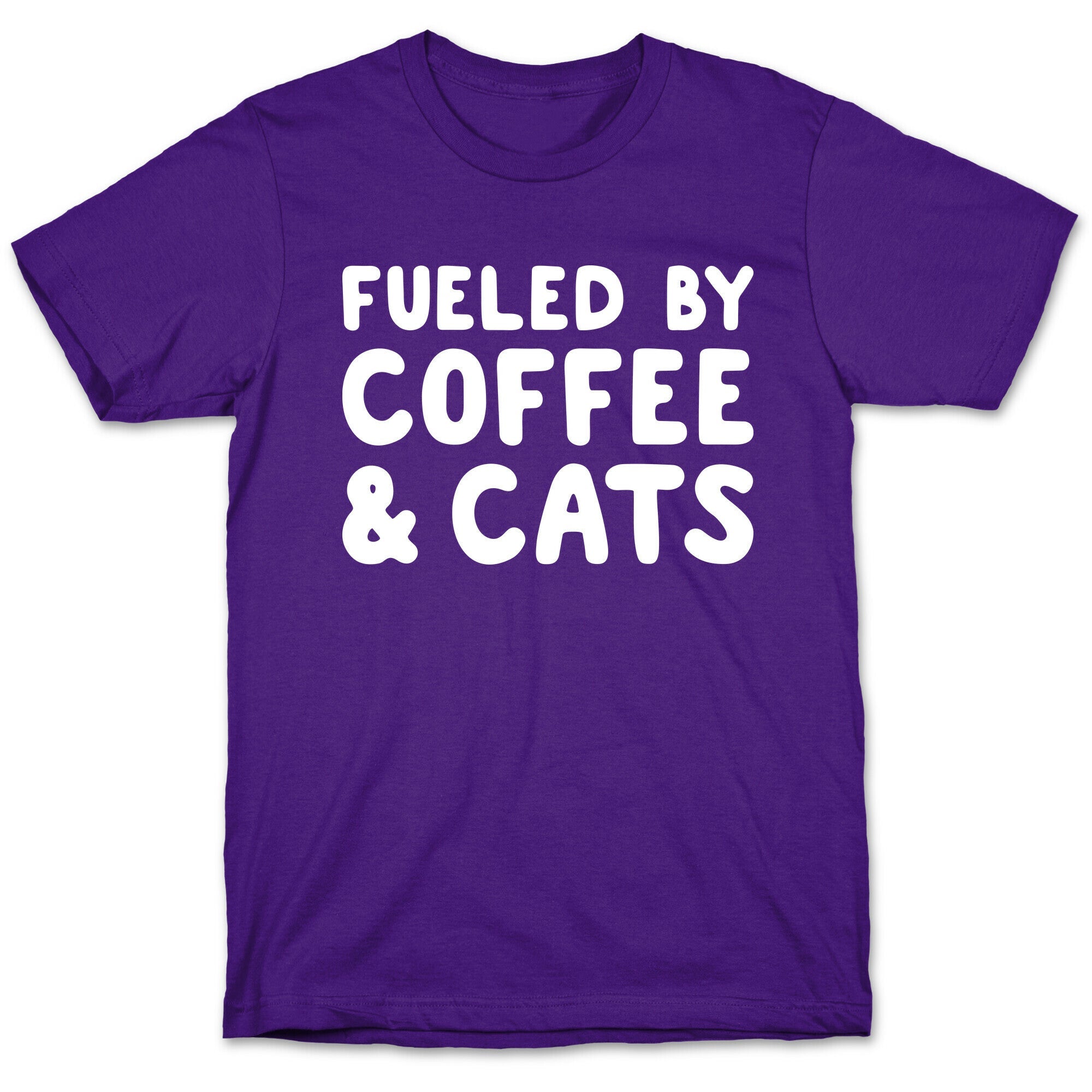 Fueled By Coffee And Cats T-Shirt Hoodie, Sweatshirt | PureTeeCo.com (Image 5)