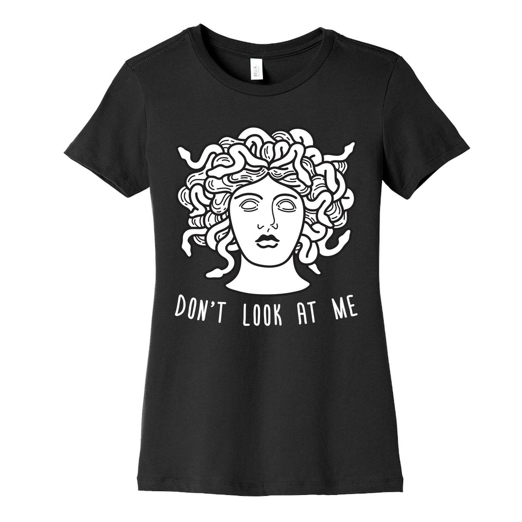 Don't Look At Me Medusa Women's Cotton Tee Hoodie, Sweatshirt | PureTeeCo.com (Image 5)