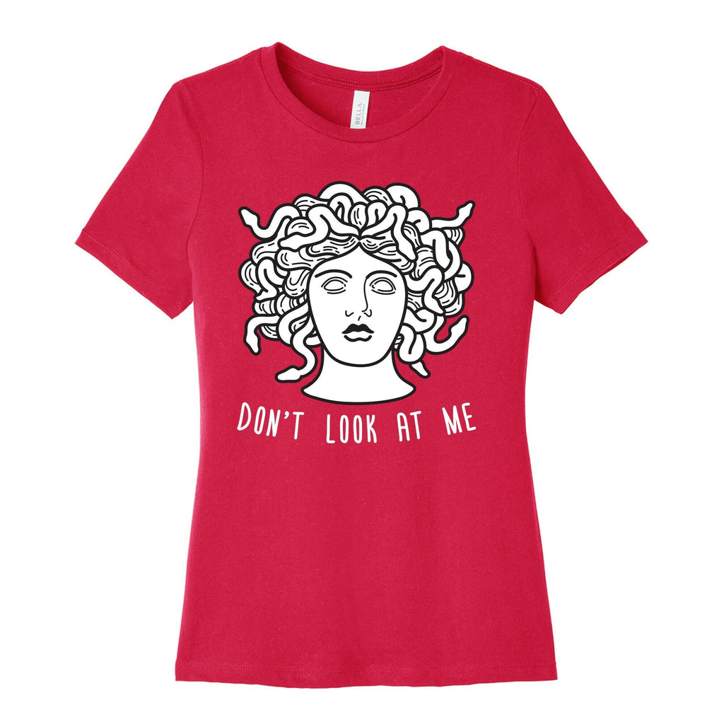 Don't Look At Me Medusa Women's Cotton Tee Hoodie, Sweatshirt | PureTeeCo.com (Image 2)