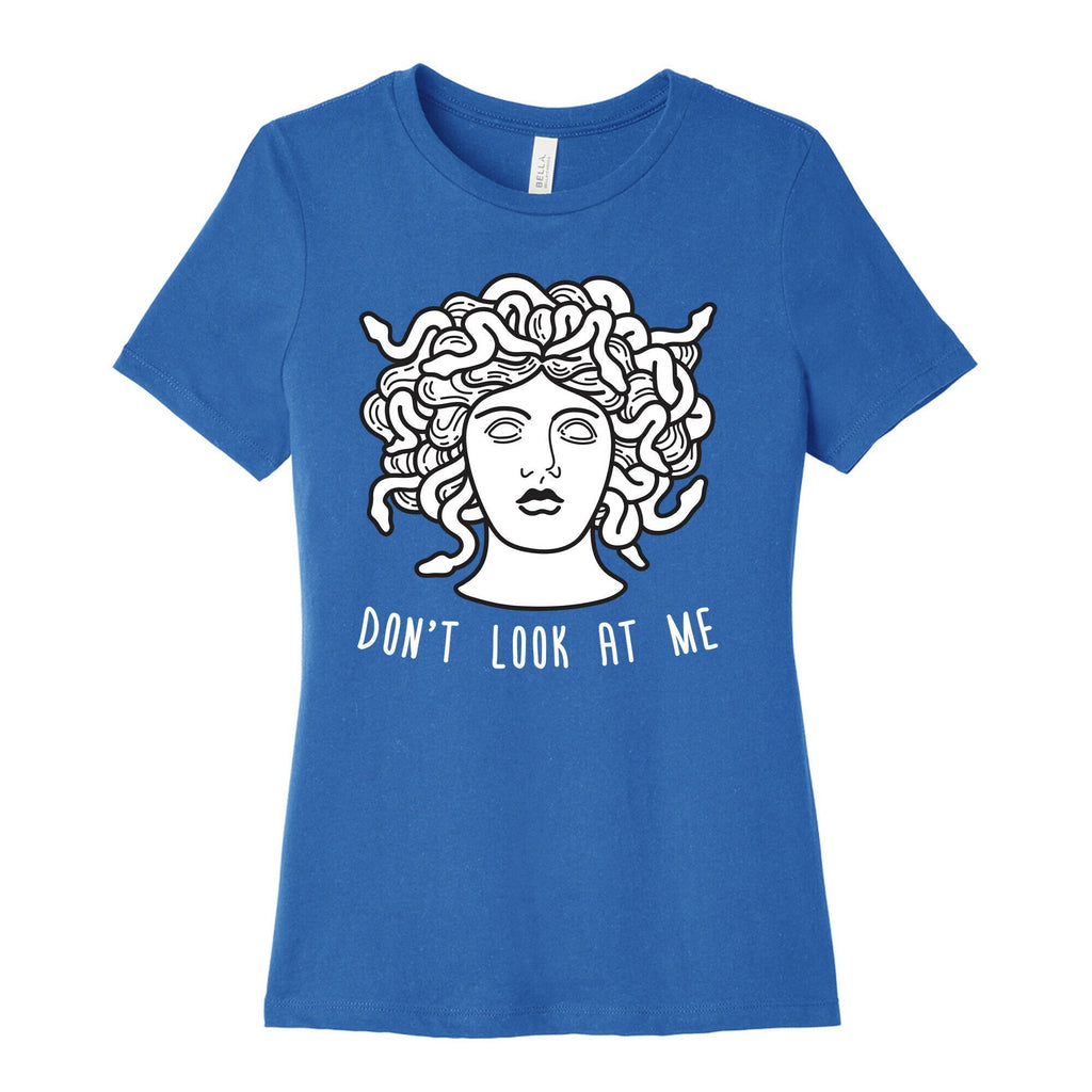 Don't Look At Me Medusa Women's Cotton Tee Hoodie, Sweatshirt | PureTeeCo.com (Image 3)