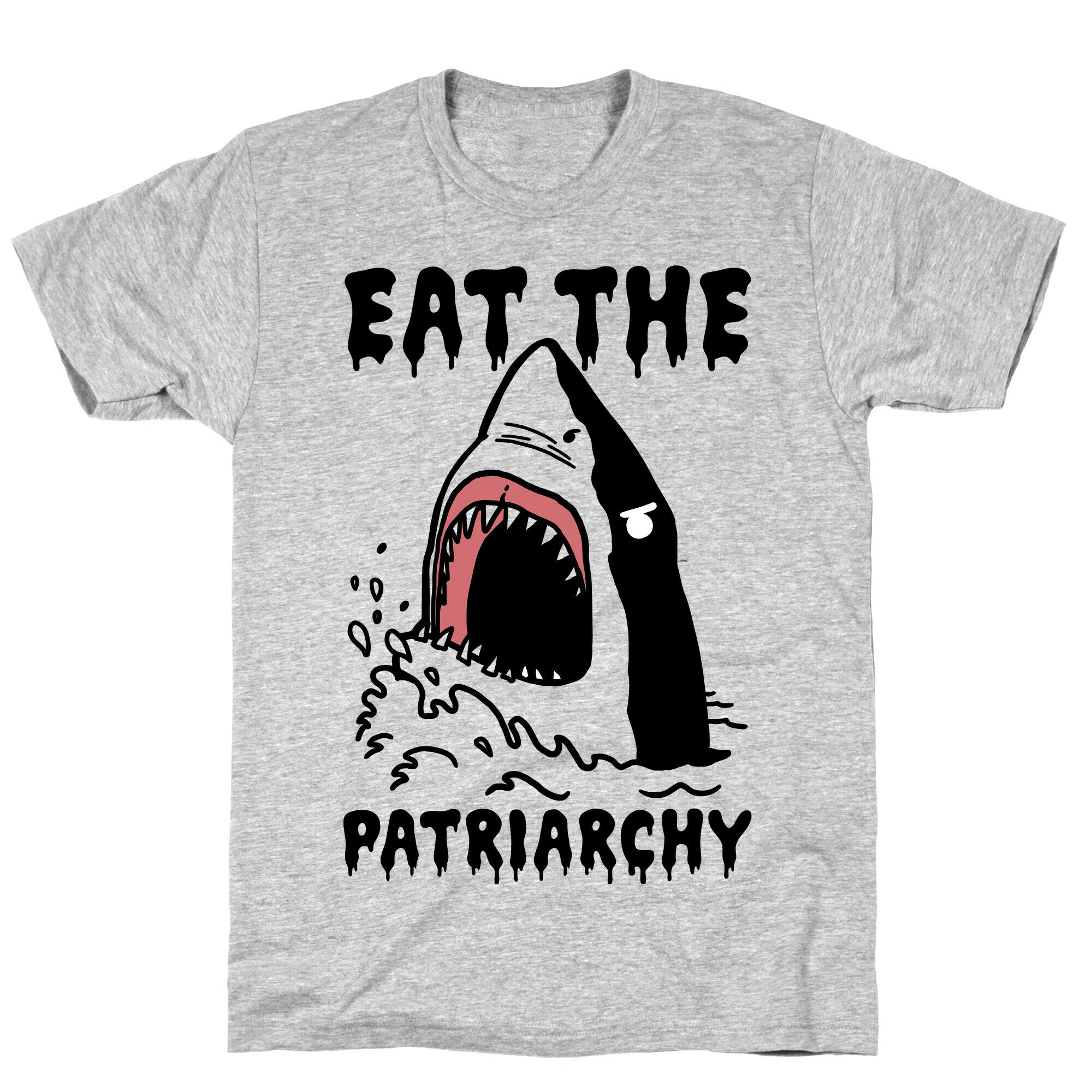 Eat The Patriarchy Shark T-Shirt Hoodie, Sweatshirt | PureTeeCo.com (Image 3)