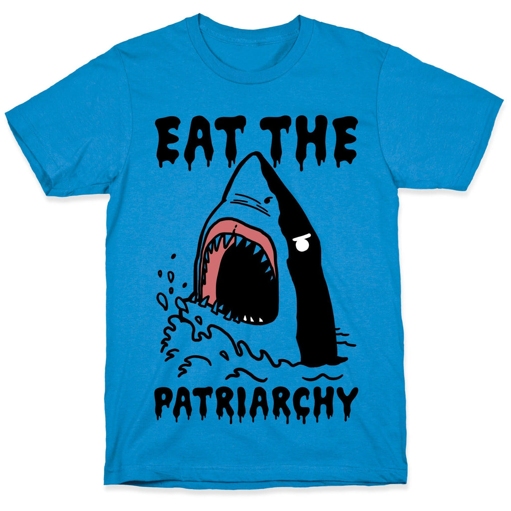 Eat The Patriarchy Shark T-Shirt Hoodie, Sweatshirt | PureTeeCo.com (Image 1)