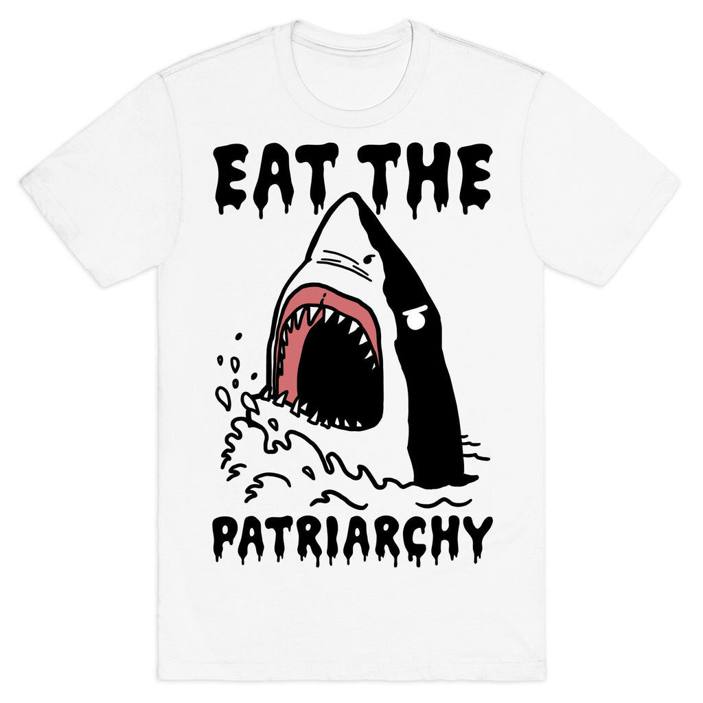 Eat The Patriarchy Shark T-Shirt Hoodie, Sweatshirt | PureTeeCo.com (Image 2)