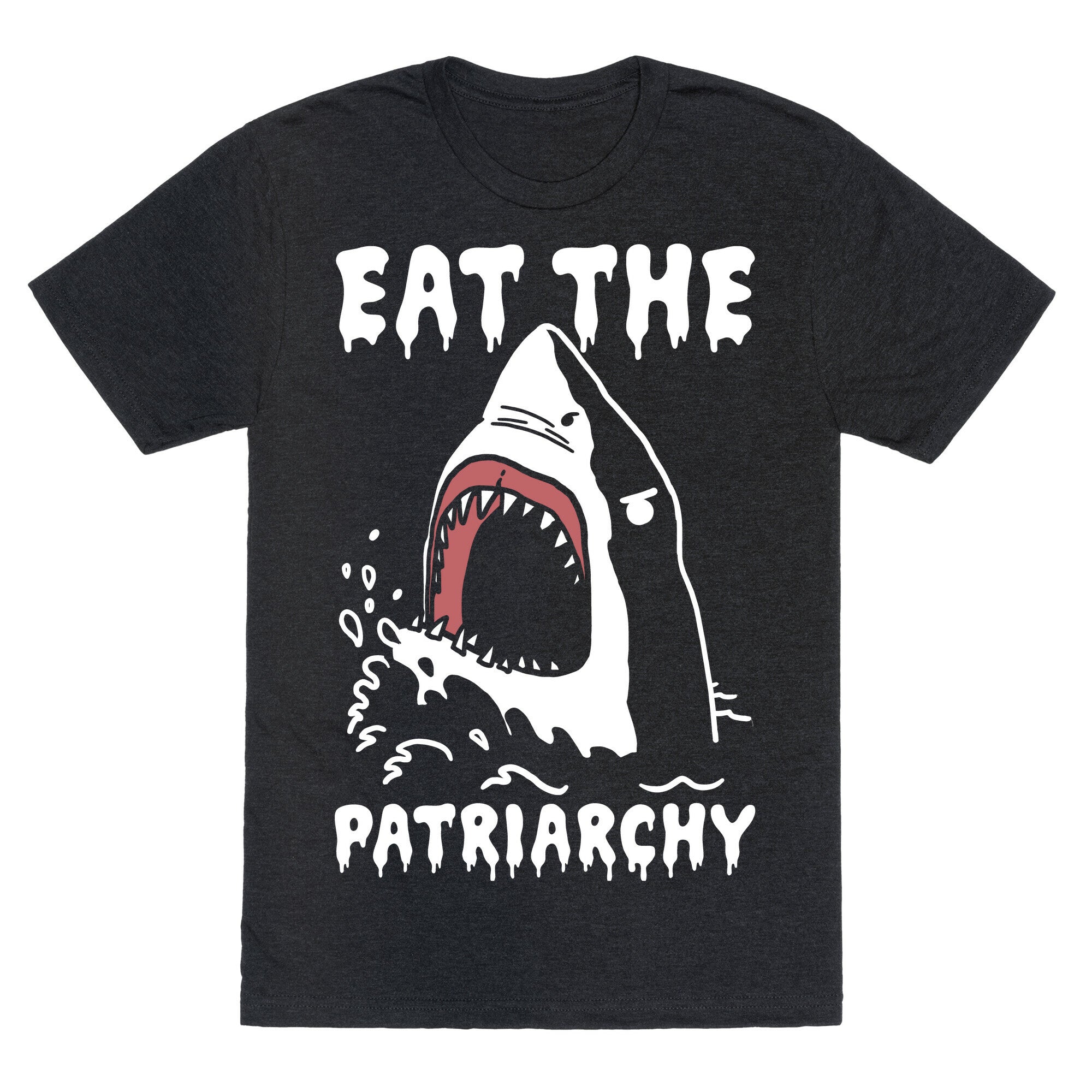 Eat The Patriarchy Shark Unisex Triblend Tee Hoodie, Sweatshirt | PureTeeCo.com (Image 1)